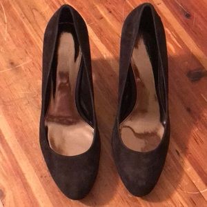 Espresso “Sarah” Suede Heels